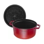 Caçarola Redonda em Ferro Fundido La Cocotte Staub 28cm 6,7L Cereja