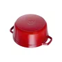 Caçarola Redonda em Ferro Fundido La Cocotte Staub 28cm 6,7L Cereja