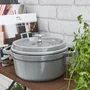 Caçarola Redonda Staub Ferro Fundido Cinza Grafite 12cm