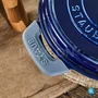 Caçarola Redonda Staub Ferro Fundido Feito na França Azul Marinho 28cm