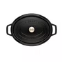 Caçarola Staub Oval Ferro Fundido Feita na França Preto 17cm