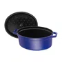 Caçarola Staub Oval Ferro Fundido Feito na França Azul Marinho 23 cm