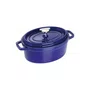 Caçarola Staub Oval Ferro Fundido Feito na França Azul Marinho 23 cm