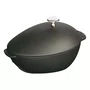 Caçarola Staub para Frutos Do Mar Ferro Fundido Feito na França Preto 25 cm