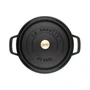 Caçarola Staub Redonda Alta Ferro Fundido Preta 24cm