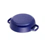 Caçarola Staub Redonda Baixa Chistera Ferro Fundido Azul Marinho 28cm