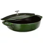 Caçarola Staub Redonda Baixa Chistera Ferro Fundido Verde Basil 28 cm