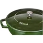 Caçarola Staub Redonda Baixa Chistera Ferro Fundido Verde Basil 28 cm