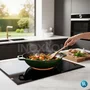 Caçarola Staub Wok com Tampa de Vidro Ferro Fundido Verde 30 cm