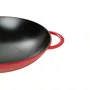 Caçarola Wok Staub Ferro Fundido com Tampa de Vidro Cereja 37cm