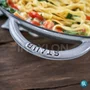Caçarola Wok Staub Ferro Fundido com Tampa de Vidro Cinza Grafite 37cm
