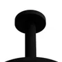 Chuveiro de Teto Loop Doka Matt Black Redondo 15cm 10,7 Litros