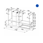Coifa de Ilha Mythos FMY TSHELF 180 cm Franke Preto