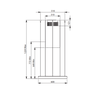 Coifa de Ilha para Direita Lumen NRS Falmec Inox 175cm 220V
