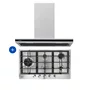 Combo Cozinha Crissair  Cooktop Signature Inox 90cm + Coifa de Ilha NI 39 Black Cristal