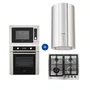 Combo Cozinha Crissair Master Coifa de Ilha Cilindro + Cooktop 4Q e Torre Quente 220V