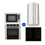 Combo Cozinha Elétrica Crissair Cooktop Indução 60 + Coifa de Ilha Isola e Torre Quente 220V