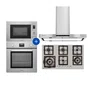 Combo Cozinha Elettromec Connect Coifa Adria de Parede, Cooktop 6 Queimadores e Fornos Multifunção 220V
