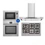 Combo Cozinha Elettromec Connect Coifa Adria Wi-Fi, Cooktop Potente e Fornos Multifunção 220V