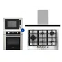 Combo Crissair Cooktop 75 cm + Coifa Soft Perimetral + Torre Quente Inox/Black