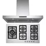 Combo Elettromec - Coifa de Parede + Cooktop 5 Bocas - 90cm