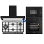 Combo Elettromec - Micro-ondas e Forno Elétrico de Embutir + Cooktop + Coifa de Parede - 220V