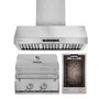 Combo Premium Elettromec: Coifa de Parede Motor Duplo + Churrasqueira de Embutir a Gás + Cooktop Dominó Pedras Vulcânicas 220V
