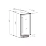Conjunto de Adega 25 Garrafas e Cervejeira 88L de Embutir Elettromec com Porta em Vidro e Inox