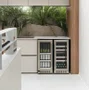 Conjunto de Adega 26 Garrafas e Cervejeira 86L de Embutir Elettromec com Porta em Vidro e Inox -