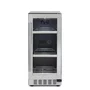 Conjunto de Adega 26 Garrafas e Cervejeira 86L de Embutir Elettromec com Porta em Vidro e Inox -