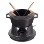 Conjunto Fondue Staub Ferro Fundido Preto 16cm