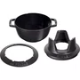 Conjunto Fondue Staub Ferro Fundido Preto 16cm