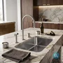 Conjunto Monocomando para Cozinha Kromma com Bica Alta e Ducha Manual Aço Escovado