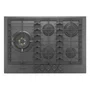 Cooktop a Gás de Embutir Elettromec Black Matte 75cm 5Q 220V CKG-5Q-75-BM-3TNA