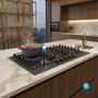 Cooktop a Gás de Embutir Elettromec Black Matte 75cm 5Q 220V CKG-5Q-75-BM-3TNA