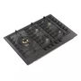 Cooktop a Gás de Embutir Elettromec Black Matte 75cm 5Q 220V CKG-5Q-75-BM-3TNA