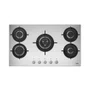 Cooktop a Gás Crystal Steel Pro Franke 5 Queimadores 88 x 51 cm Inox Escovado