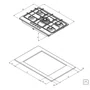 Cooktop a Gás New Penta Tramontina 5Q Superautomático Inox 75cm Bivolt - 94716/114