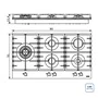 Cooktop a Gás Penta Plus 5GG Tri He Tramontina 5Q Superautomático 90cm Bivolt - 94709/104