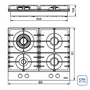 Cooktop à Gás Square 4GG HE Tramontina 4Q Superautomático 60cm Bivolt - 94706/404