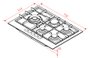 Cooktop a Gás Elettromec Luce 5 Queimadores 75cm Bivolt