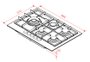 Cooktop a Gás Elettromec Luce 90cm Bivolt