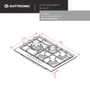 Cooktop Luce Elettromec 5 Queimadores a Gás Step Flame 90 cm Bivolt