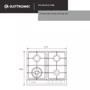 Cooktop Sole Elettromec 4 Queimadores a Gás Inox e Vidro 60 cm Bivolt