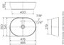 Cuba de Apoio Docol Oval 48,5x35x13,5cm