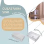 Cuba Dupla Semi Encaixe Farm Sink Rubinettos Porcelana Branca 85,5x47,5cm