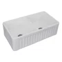 Cuba Dupla Semi Encaixe Farm Sink Rubinettos Porcelana Branca 85,5x47,5cm