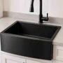Cuba Simples Semi Encaixe Farm Sink Rubinettos Gourmet Americana Grafite Escovado