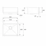 Cuba Mekal FarmHouse Sink FS-50 50x40x23cm Inox Escovado