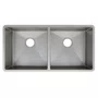 Cuba de Embutir ou Sobrepor Dupla Retta Mekal LR-40/40 82,5 x 40 x 23 cm Aço Escovado